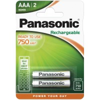 PANASONIC P03 R2U AAA 750 mAh įkraunamos baterijos 2 vnt.